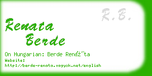 renata berde business card